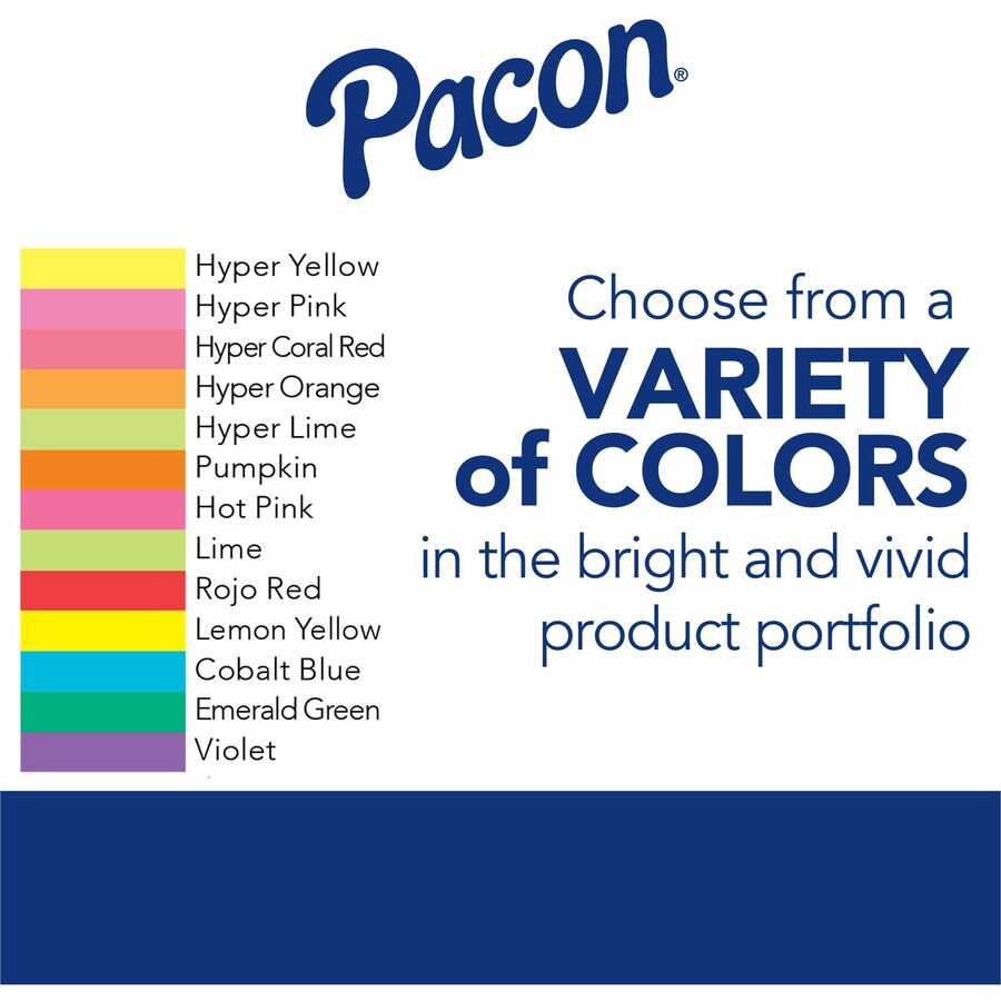 Kaleidoscope Multipurpose Colored Paper, 24 lb Bond Weight, 8.5 x 11, Hyper Yellow, 500/Ream