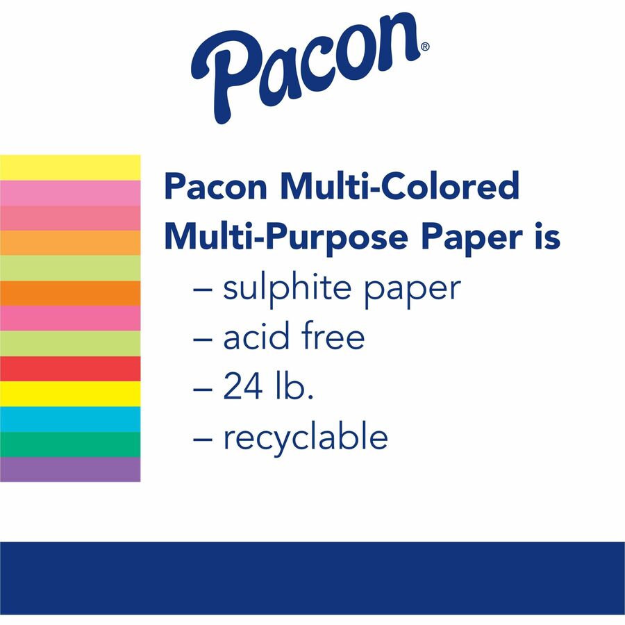 Kaleidoscope Multipurpose Colored Paper, 24 lb Bond Weight, 8.5 x 11, Hyper Yellow, 500/Ream