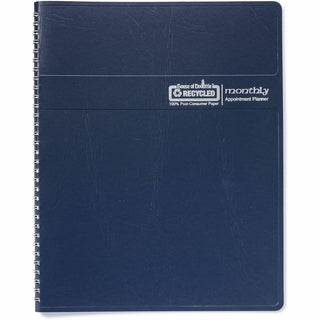 14-Month Recycled Ruled Monthly Planner, 11 x 8.5, Blue Cover, 14-Month (Dec to Jan): 2023 to 2025