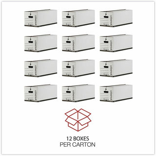 Deluxe Quick Set-up String-and-Button Boxes, Letter Files, White, 12/Carton