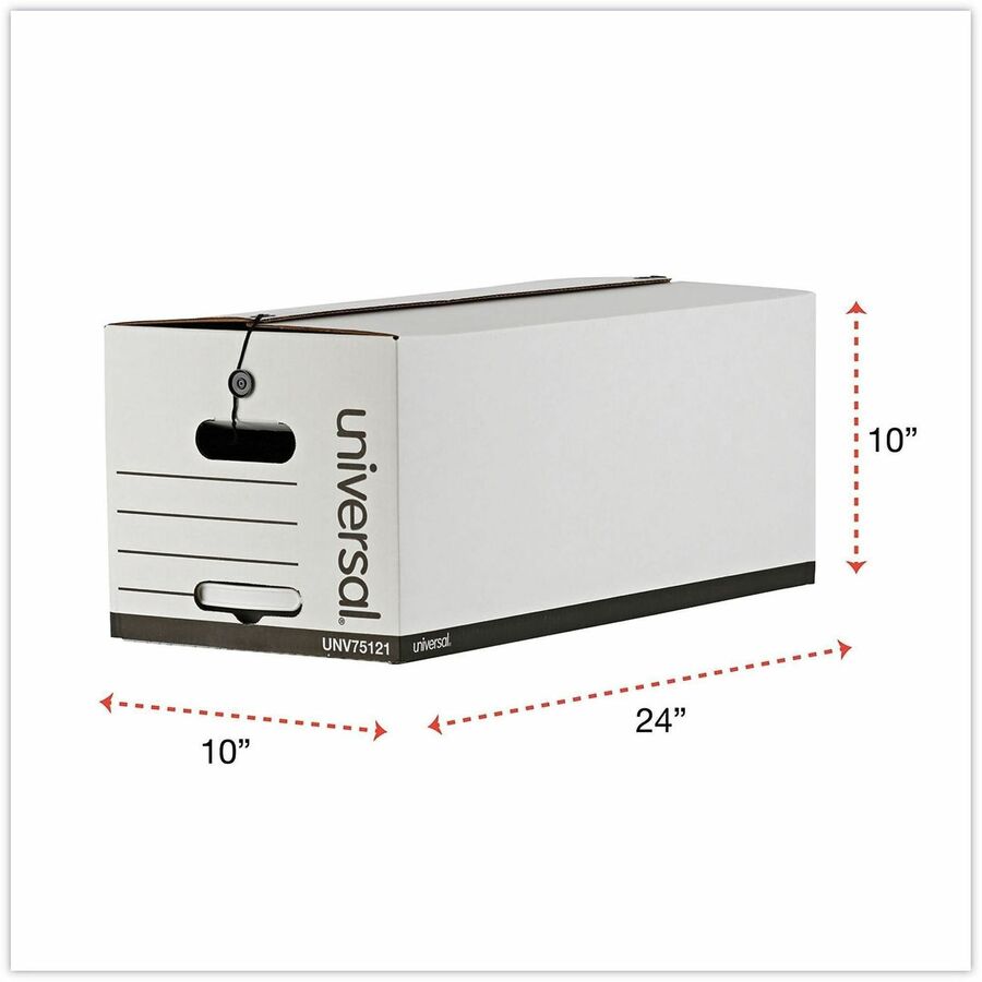 Deluxe Quick Set-up String-and-Button Boxes, Letter Files, White, 12/Carton