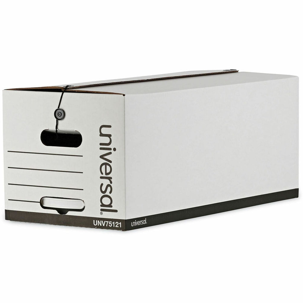 Deluxe Quick Set-up String-and-Button Boxes, Letter Files, White, 12/Carton