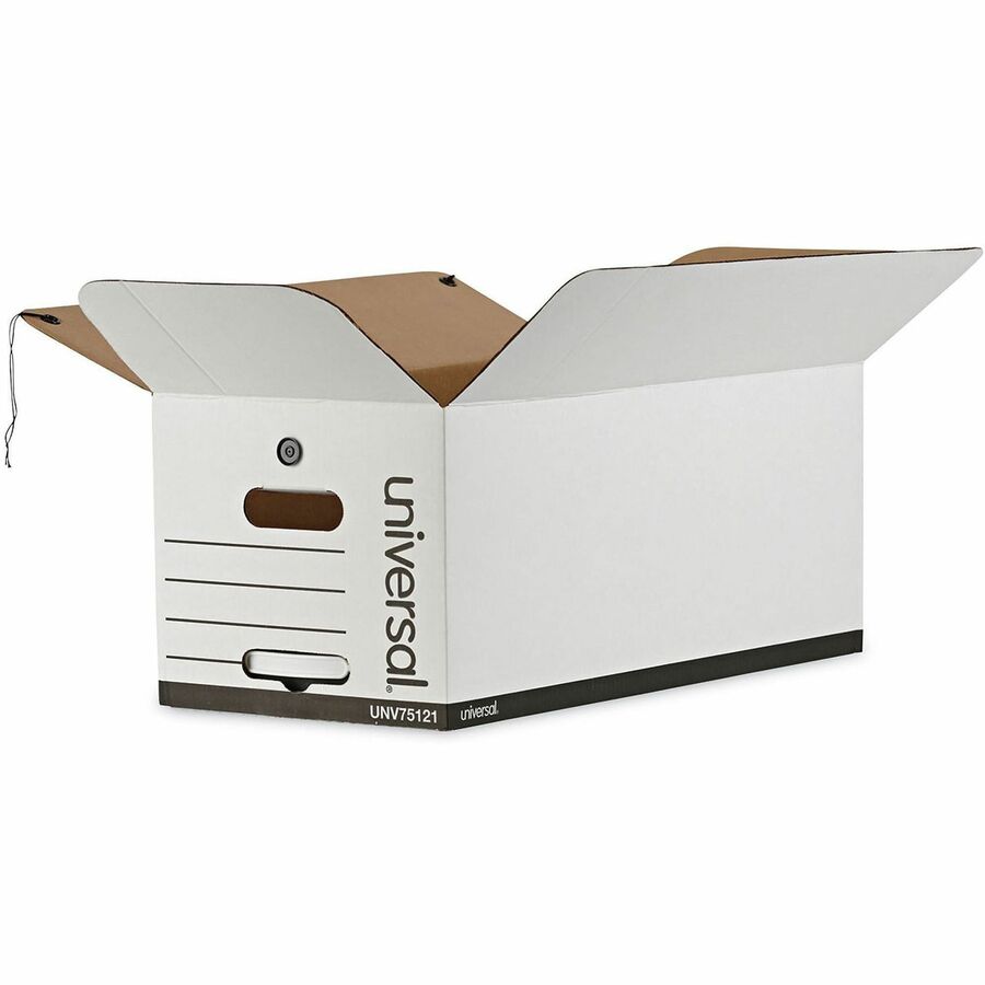 Deluxe Quick Set-up String-and-Button Boxes, Letter Files, White, 12/Carton