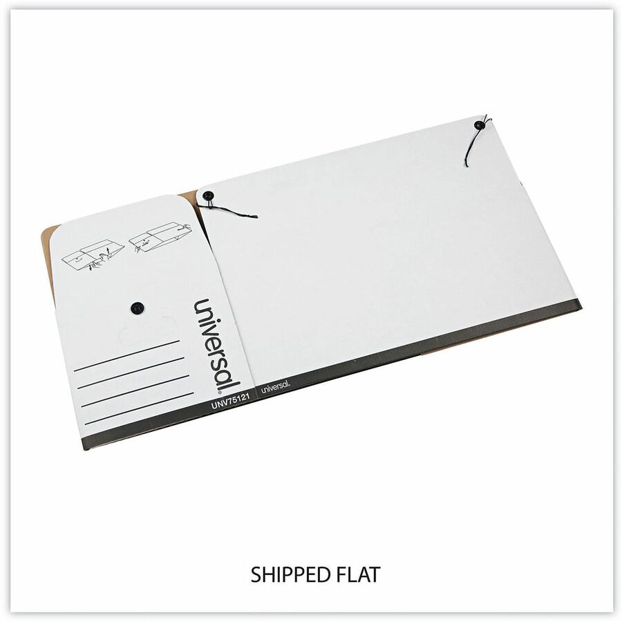 Deluxe Quick Set-up String-and-Button Boxes, Letter Files, White, 12/Carton