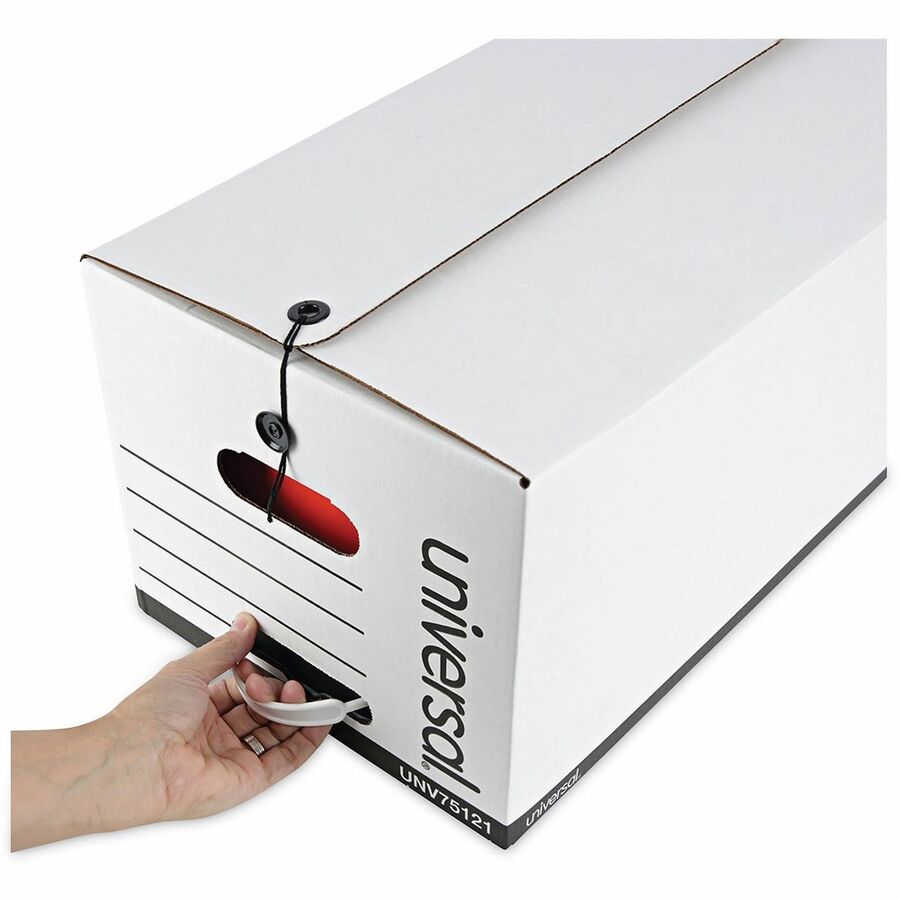 Deluxe Quick Set-up String-and-Button Boxes, Letter Files, White, 12/Carton