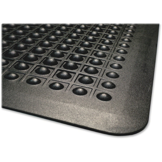 Guardian Floor Protection FlexStep Rubber Anti-Fatigue Mat - Indoor - 24" Length x 36" Width x 0.370" Thickness - Polypropylene - Black - 1Each - 