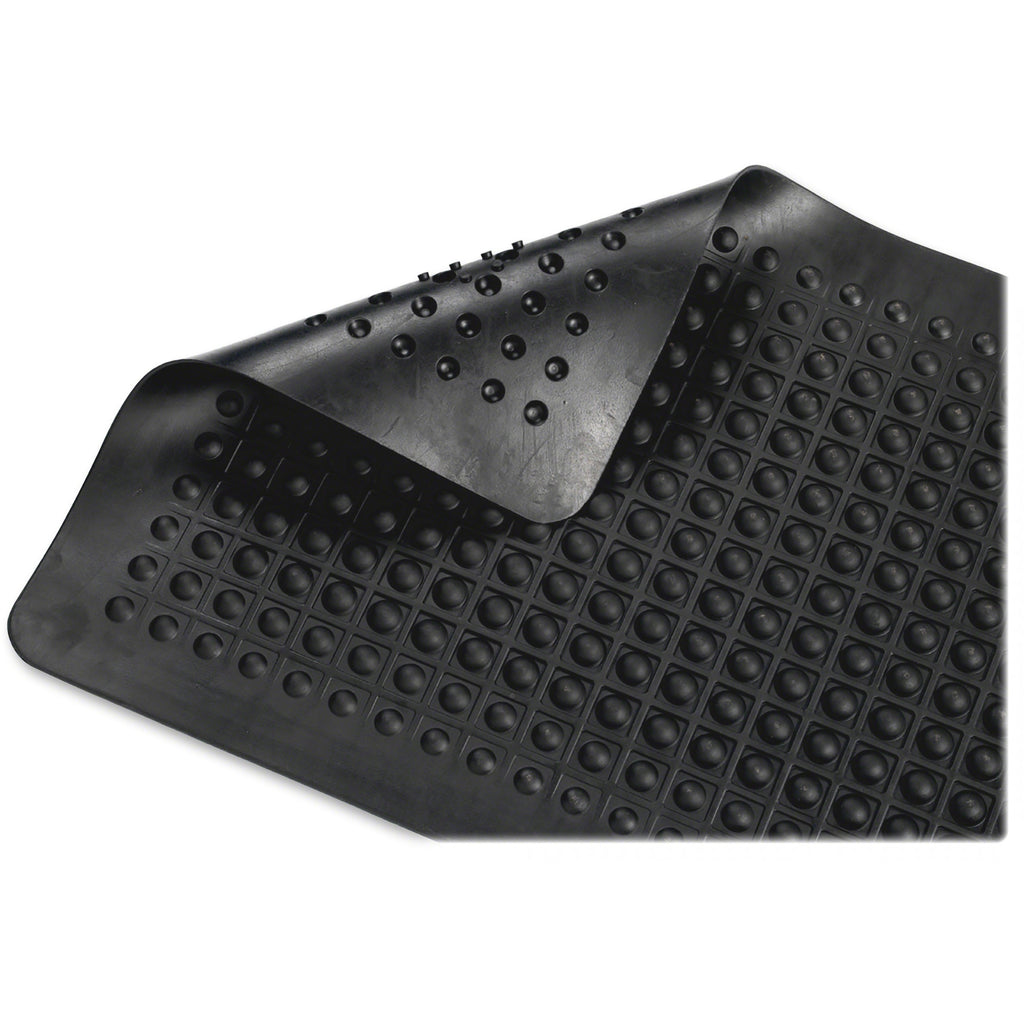 Guardian Floor Protection FlexStep Rubber Anti-Fatigue Mat - Indoor - 24" Length x 36" Width x 0.370" Thickness - Polypropylene - Black - 1Each - 
