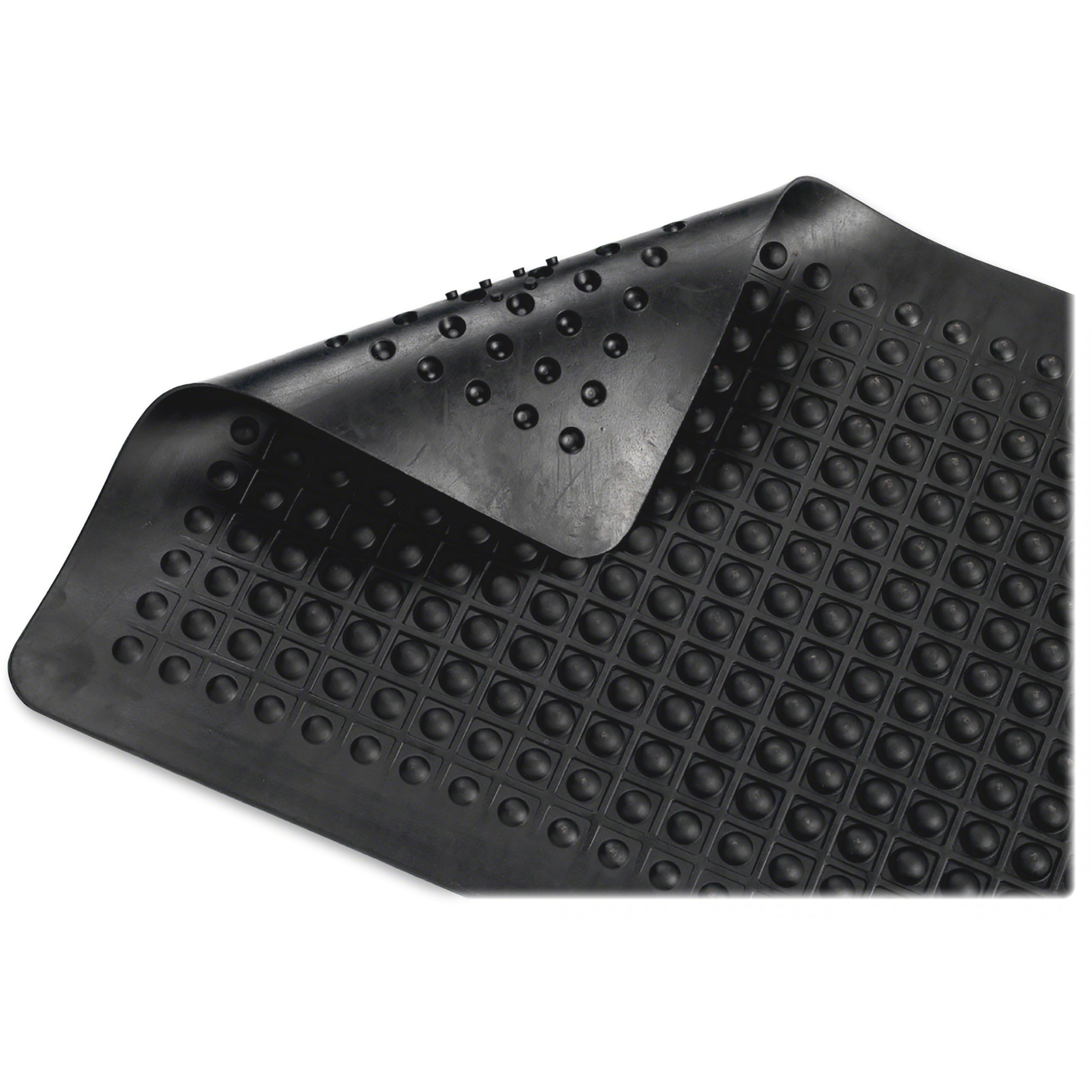 Guardian Floor Protection FlexStep Rubber Anti-Fatigue Mat - Indoor - 24" Length x 36" Width x 0.370" Thickness - Polypropylene - Black - 1Each - 