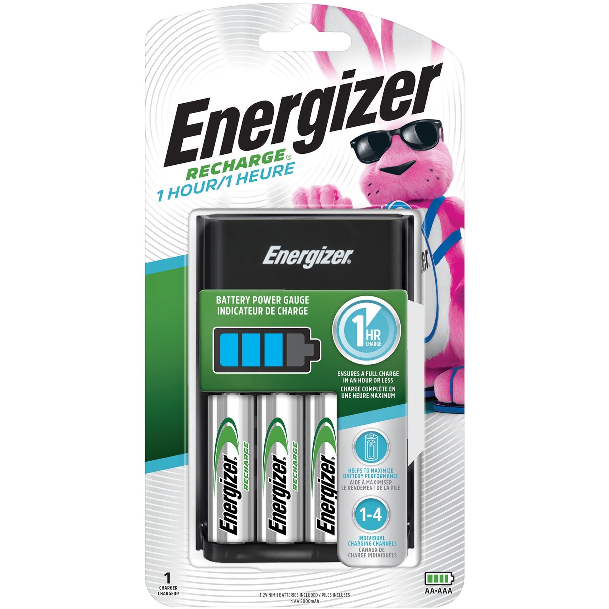 eveready-recharge-battery-charger-with-2-aa-and-2-aaa-nimh-batteries-1-each-1-hour-charging-4-aa-aaa_evech1hrwb4 - 1