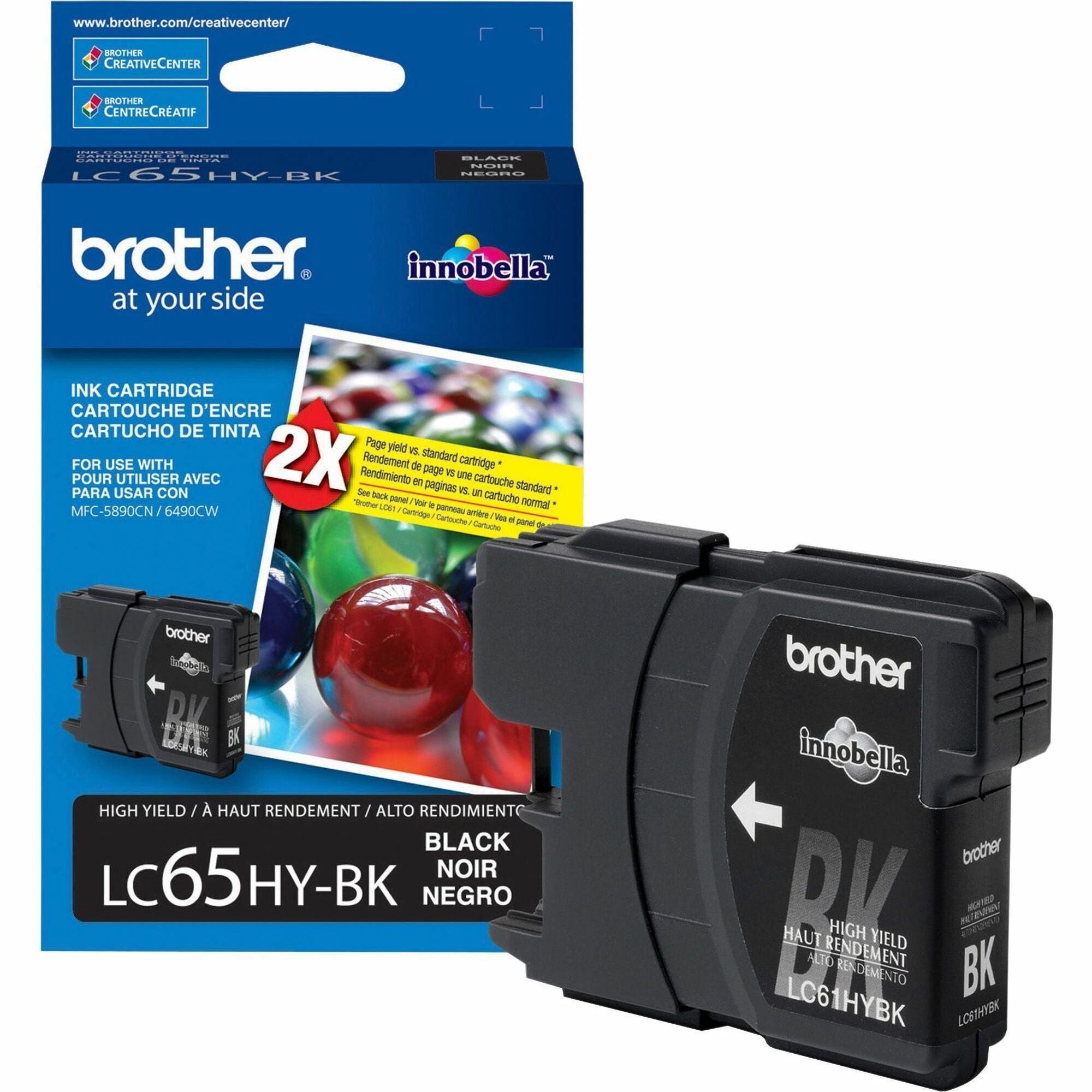 LC65HYBK Innobella High-Yield Ink, 900 Page-Yield, Black