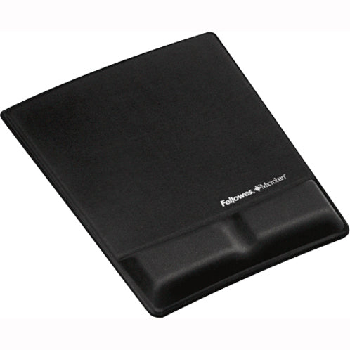 Ergonomic Memory Foam Wrist Support with Attached Mouse Pad, 8.25 x 9.87, Black