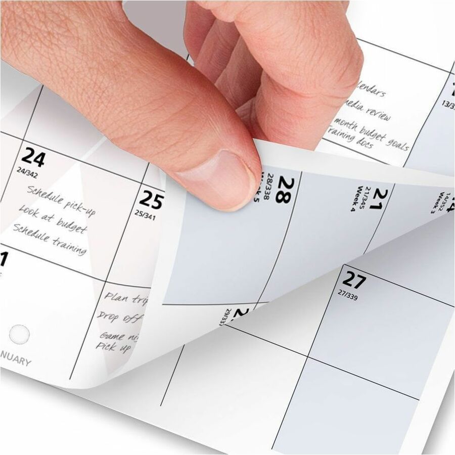 At-A-Glance QuickNotes City of Hope Wall Calendar - Small Size - Julian Dates - Monthly - 12 Month - January 2024 - December 2024 - 1 Month Single Page Layout - 11" x 8" White Sheet - 1.25" x 1.25" Block - Wire Bound - Desktop - Paper - Notepad, Prin - 3