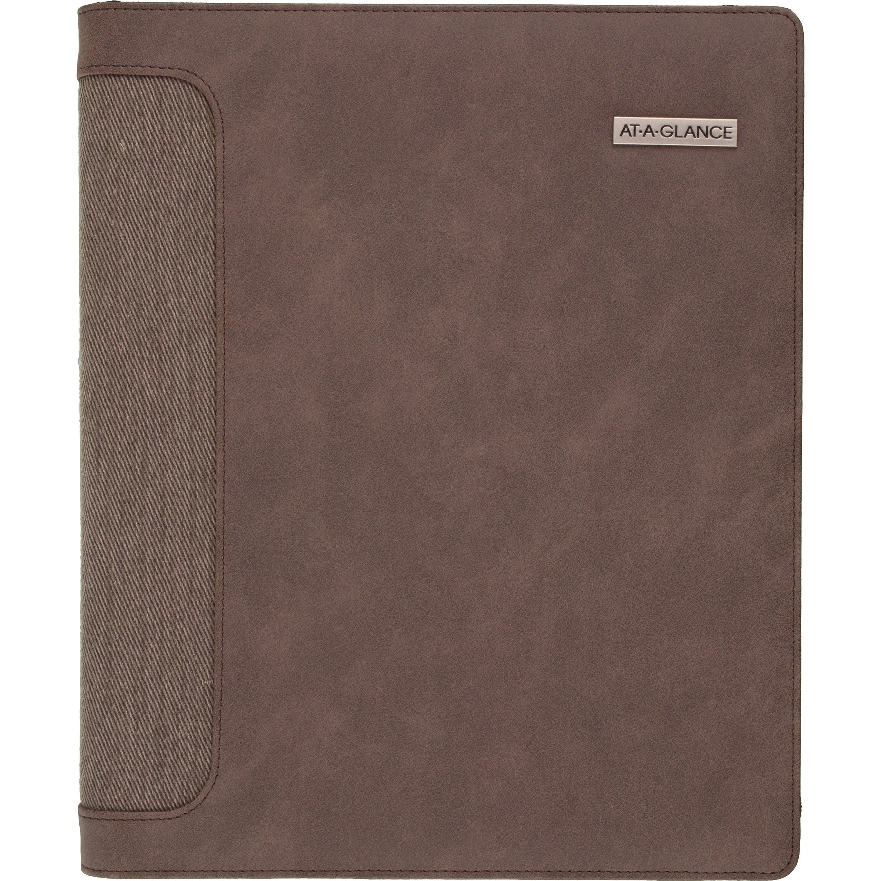 day-runner-harrison-day-planner-1-year-8-1-2-x-11-sheet-size-3-ring-zippered-closure-brown-card-slot-business-card-holder-pen-loop-pocket-notepad-phone-directory-pouch-1-each_aag3070304 - 2