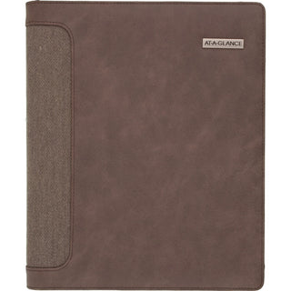Day Runner Harrison Day Planner - 1 Year - 8 1/2" x 11" Sheet Size - 3-ring - Zippered Closure - Brown - Card Slot, Business Card Holder, Pen Loop, Pocket, Notepad, Phone Directory, Pouch - 1 Each