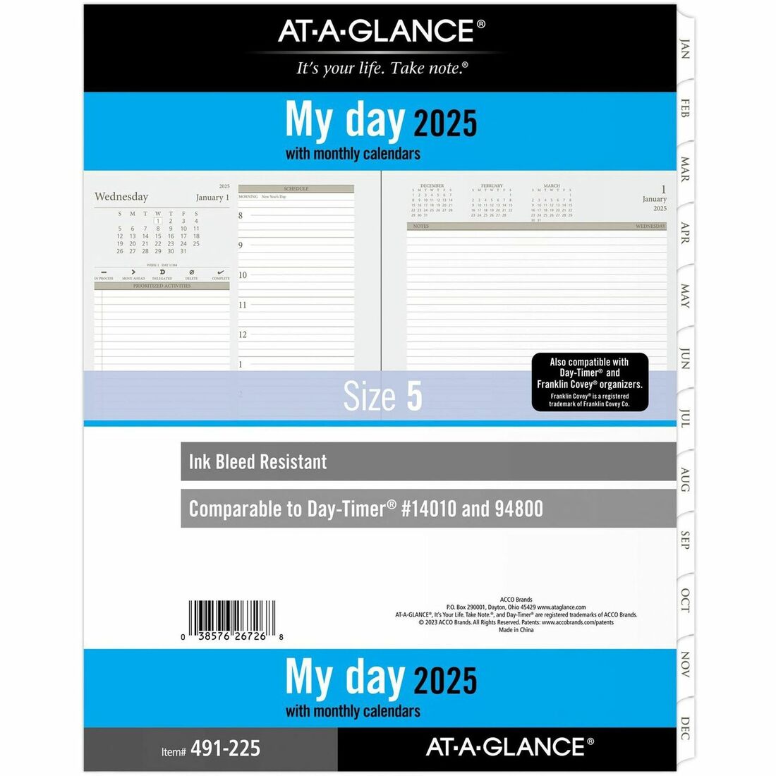 at-a-glance-2024-daily-planner-two-page-per-day-refill-loose-leaf-folio-size-8-1-2-x-11-julian-dates-daily-1-year-january-2024-december-2024-hourly-1-day-double-page-layout-8-1-2-x-11-white-sheet-7-ring-white-paper-tabb_aag491225 - 1