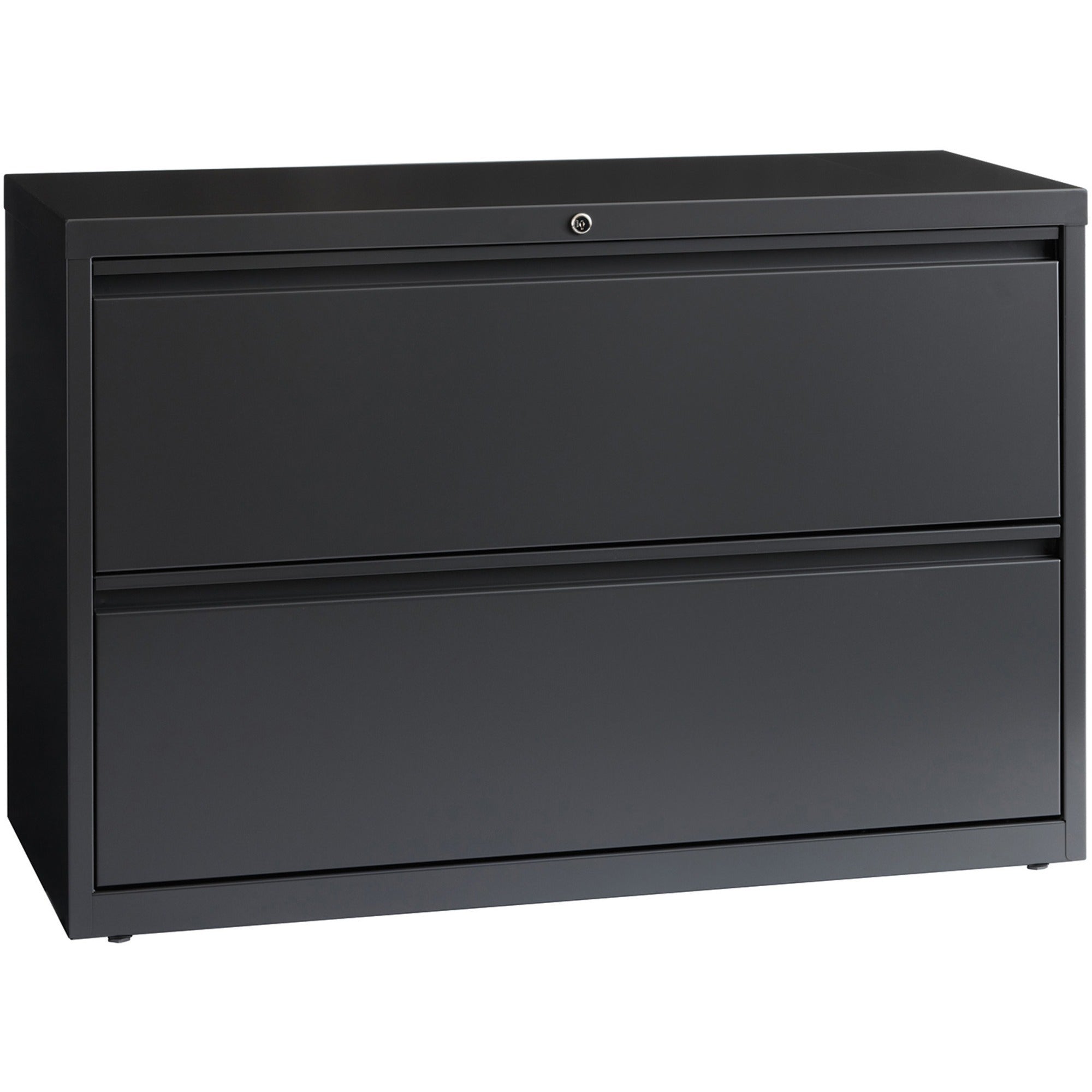 Lorell Fortress Series Lateral File - 42" x 18.6" x 28.1" - 2 x Drawer(s) - Legal, Letter, A4 - Lateral - Rust Proof, Leveling Glide, Interlocking, Ball-bearing Suspension - Charcoal - Baked Enamel - Steel - Recycled - 
