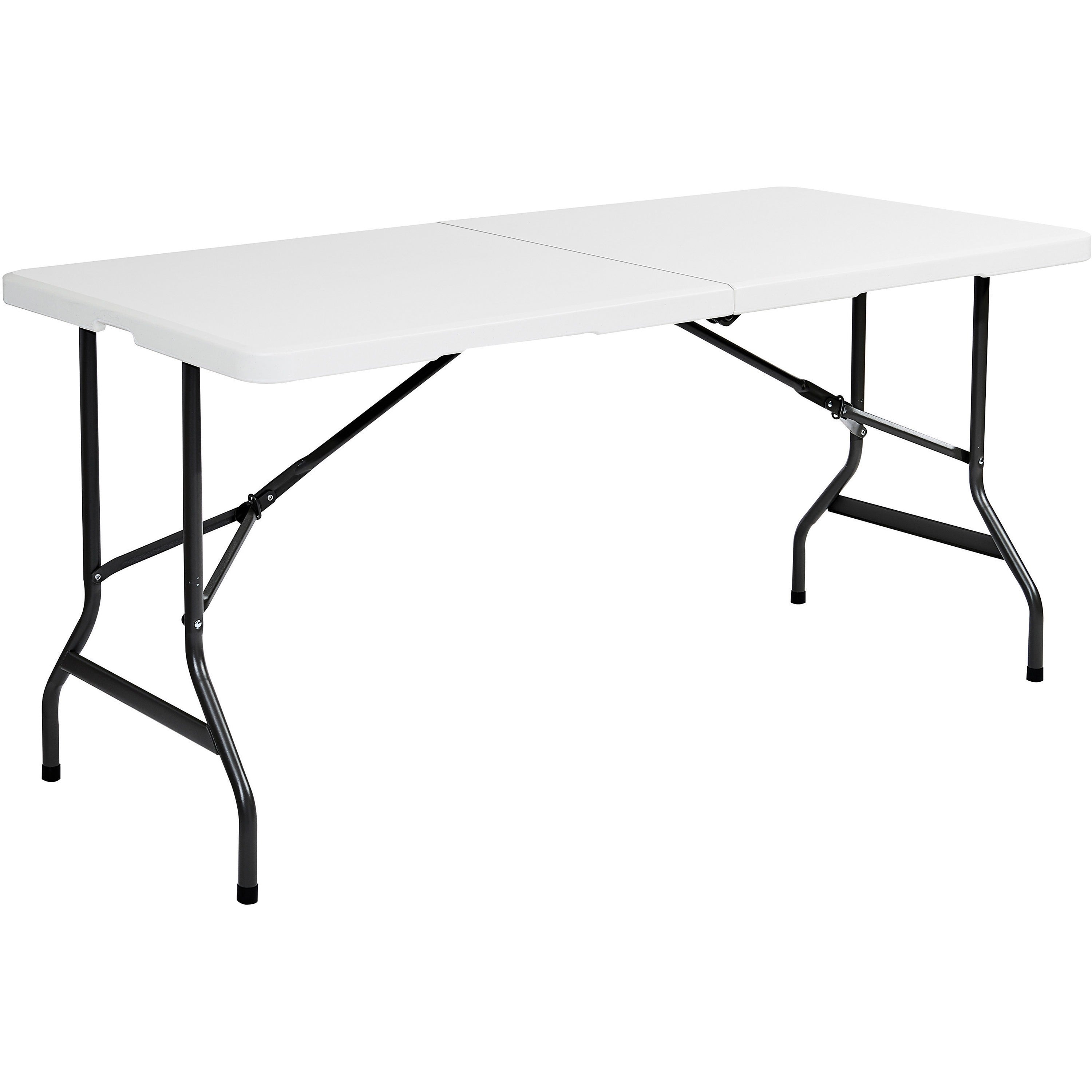 IndestrucTable Classic Bi-Folding Table, Rectangular, 60" x 30" x 29", Platinum
