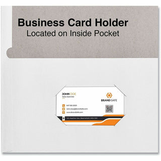 Two-Pocket Portfolio, Embossed Leather Grain Paper, 11 x 8.5, White, 25/Box