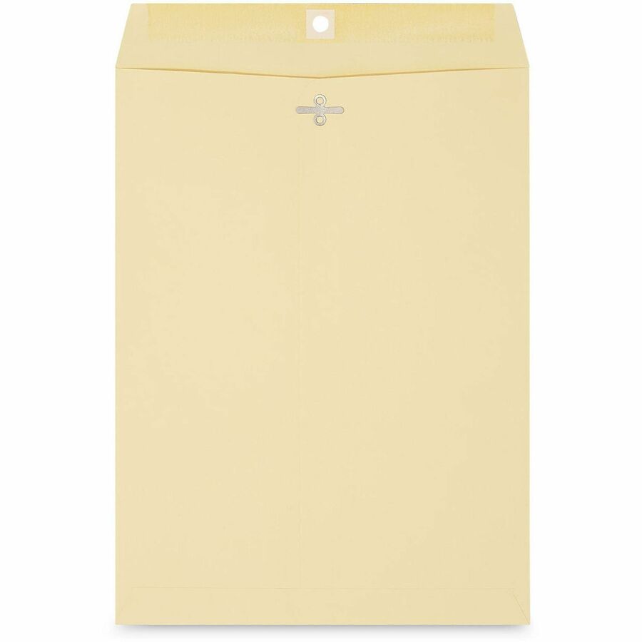 Kraft Clasp Envelope, #10 1/2, Square Flap, Clasp/Gummed Closure, 9 x 12, Brown Kraft, 100/Box
