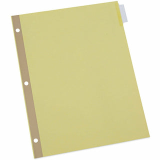 Deluxe Extended Insertable Tab Indexes, 8-Tab, 11 x 8.5, Buff, Clear Tabs, 24 Sets