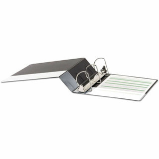 Deluxe Non-View D-Ring Binder with Label Holder, 3 Rings, 3" Capacity, 11 x 8.5, Black