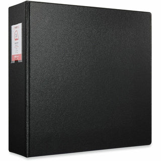 Deluxe Non-View D-Ring Binder with Label Holder, 3 Rings, 3" Capacity, 11 x 8.5, Black
