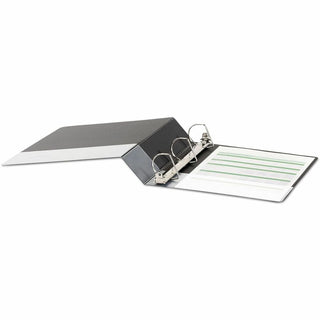 Deluxe Non-View D-Ring Binder with Label Holder, 3 Rings, 2" Capacity, 11 x 8.5, Black