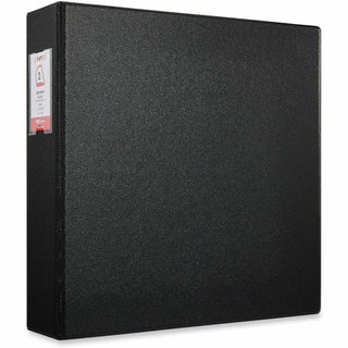 Deluxe Non-View D-Ring Binder with Label Holder, 3 Rings, 2" Capacity, 11 x 8.5, Black