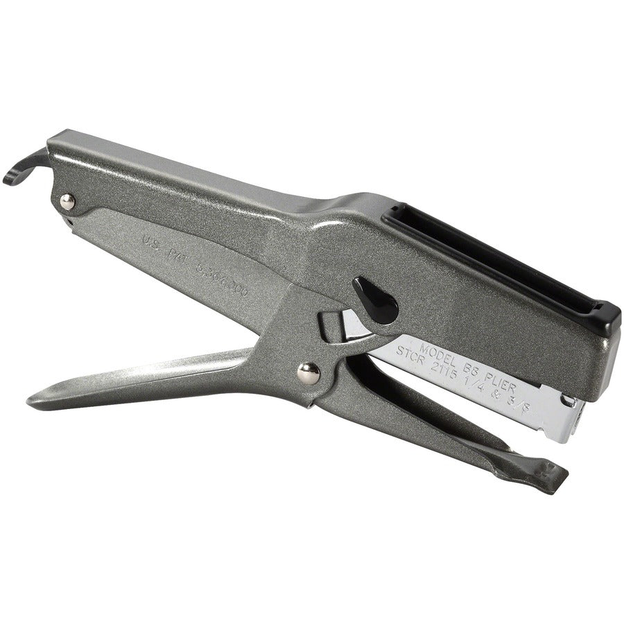 B8 Xtreme Duty Plier Stapler, 45-Sheet Capacity, 0.25" to 0.38" Staples, 2.5" Throat, Black