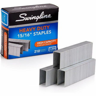 S.F. 13 Heavy-Duty Staples, 0.94" Leg, 0.5" Crown, Steel, 1,000/Box