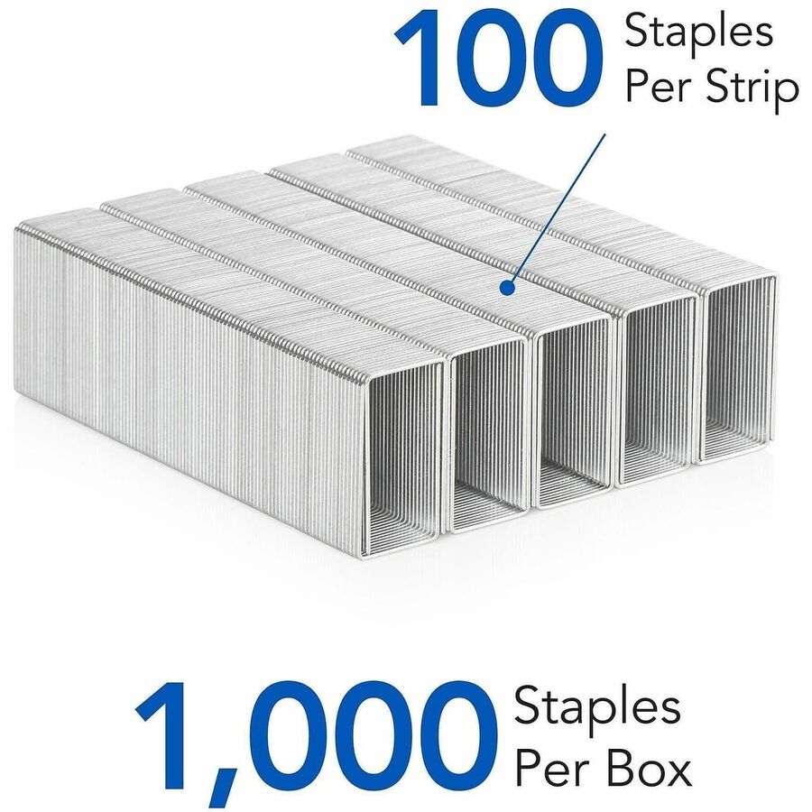 S.F. 13 Heavy-Duty Staples, 0.94" Leg, 0.5" Crown, Steel, 1,000/Box