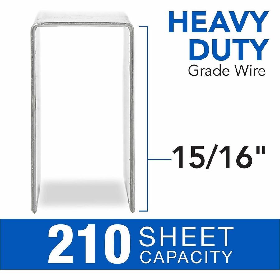 S.F. 13 Heavy-Duty Staples, 0.94" Leg, 0.5" Crown, Steel, 1,000/Box
