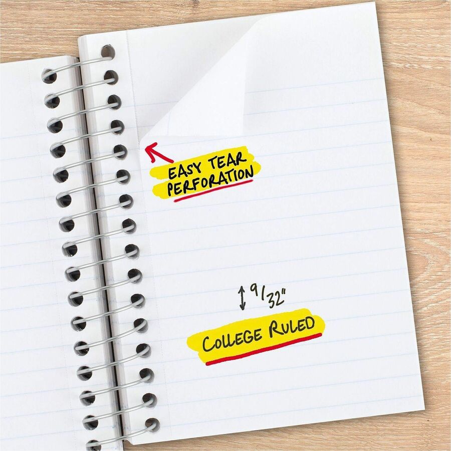 Mead Five Star Fat Lil' Wirebound Notebook - 200 Pages - Plain - Coilock - 4" x 5 1/2" - AssortedPoly Cover - Perforated, Durable Cover, Easy Tear - 1 Each