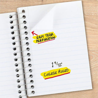 Mead Five Star Fat Lil' Wirebound Notebook - 200 Pages - Plain - Coilock - 4" x 5 1/2" - AssortedPoly Cover - Perforated, Durable Cover, Easy Tear - 1 Each