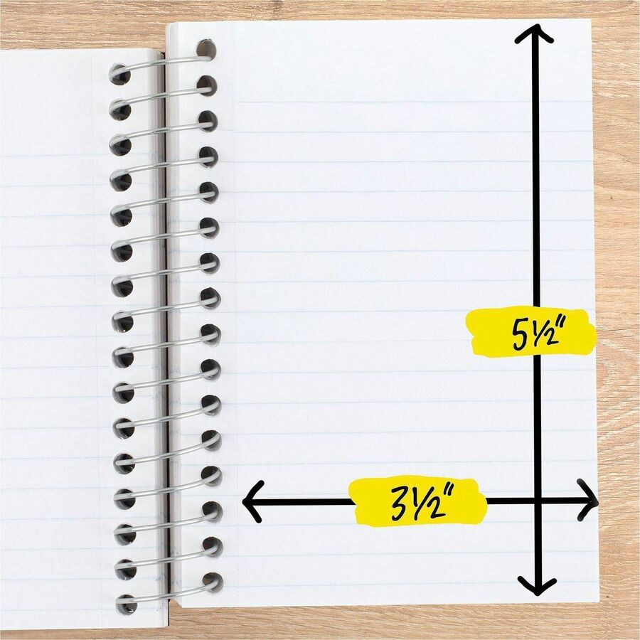 Mead Five Star Fat Lil' Wirebound Notebook - 200 Pages - Plain - Coilock - 4" x 5 1/2" - AssortedPoly Cover - Perforated, Durable Cover, Easy Tear - 1 Each