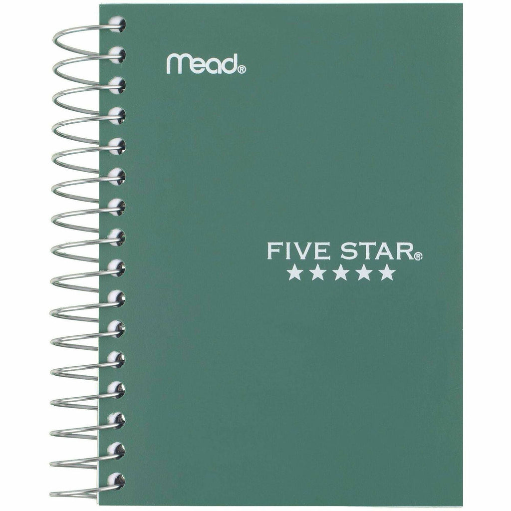 Mead Five Star Fat Lil' Wirebound Notebook - 200 Pages - Plain - Coilock - 4" x 5 1/2" - AssortedPoly Cover - Perforated, Durable Cover, Easy Tear - 1 Each