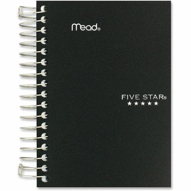 Mead Five Star Fat Lil' Wirebound Notebook - 200 Pages - Plain - Coilock - 4" x 5 1/2" - AssortedPoly Cover - Perforated, Durable Cover, Easy Tear - 1 Each - 