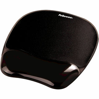 Gel Crystals Mouse Pad with Wrist Rest, 7.87 x 9.18, Black