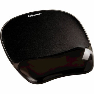 Gel Crystals Mouse Pad with Wrist Rest, 7.87 x 9.18, Black