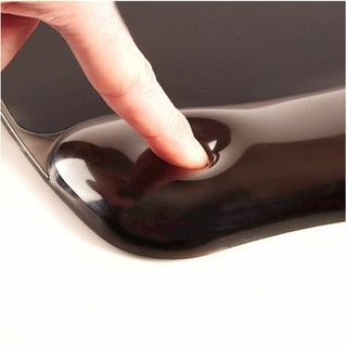 Gel Crystals Mouse Pad with Wrist Rest, 7.87 x 9.18, Black