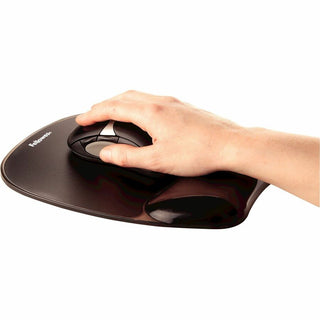 Gel Crystals Mouse Pad with Wrist Rest, 7.87 x 9.18, Black