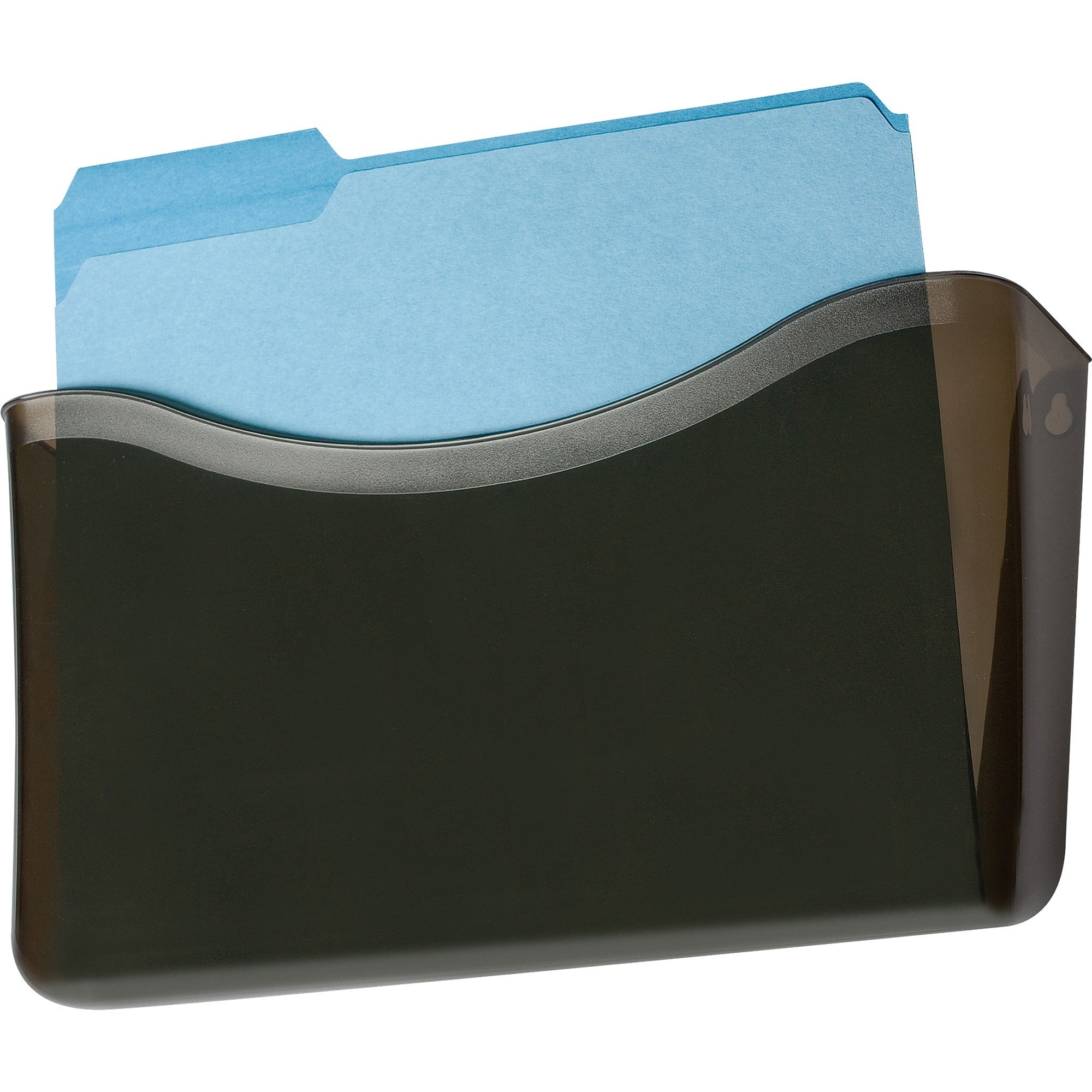 Unbreakable Wall Files, Letter Size, 13.75" x 3.13" x 6.63", Smoke