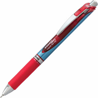 EnerGel RTX Gel Pen, Retractable, Fine 0.5 mm Needle Tip, Red Ink, Red/Blue Barrel