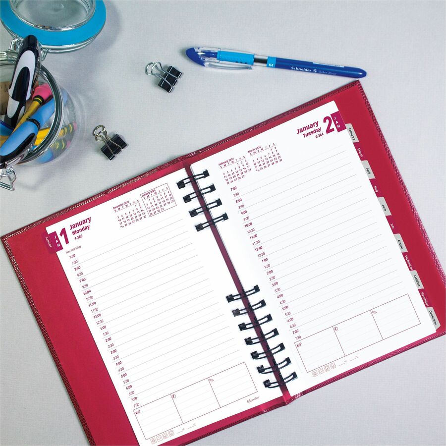 blueline-brownline-coilpro-daily-appointment-planner-daily-january-2024-december-2024-700-am-to-730-pm-half-hourly-5-x-8-sheet-size-red-laminated-1-each_redcb634cred - 6