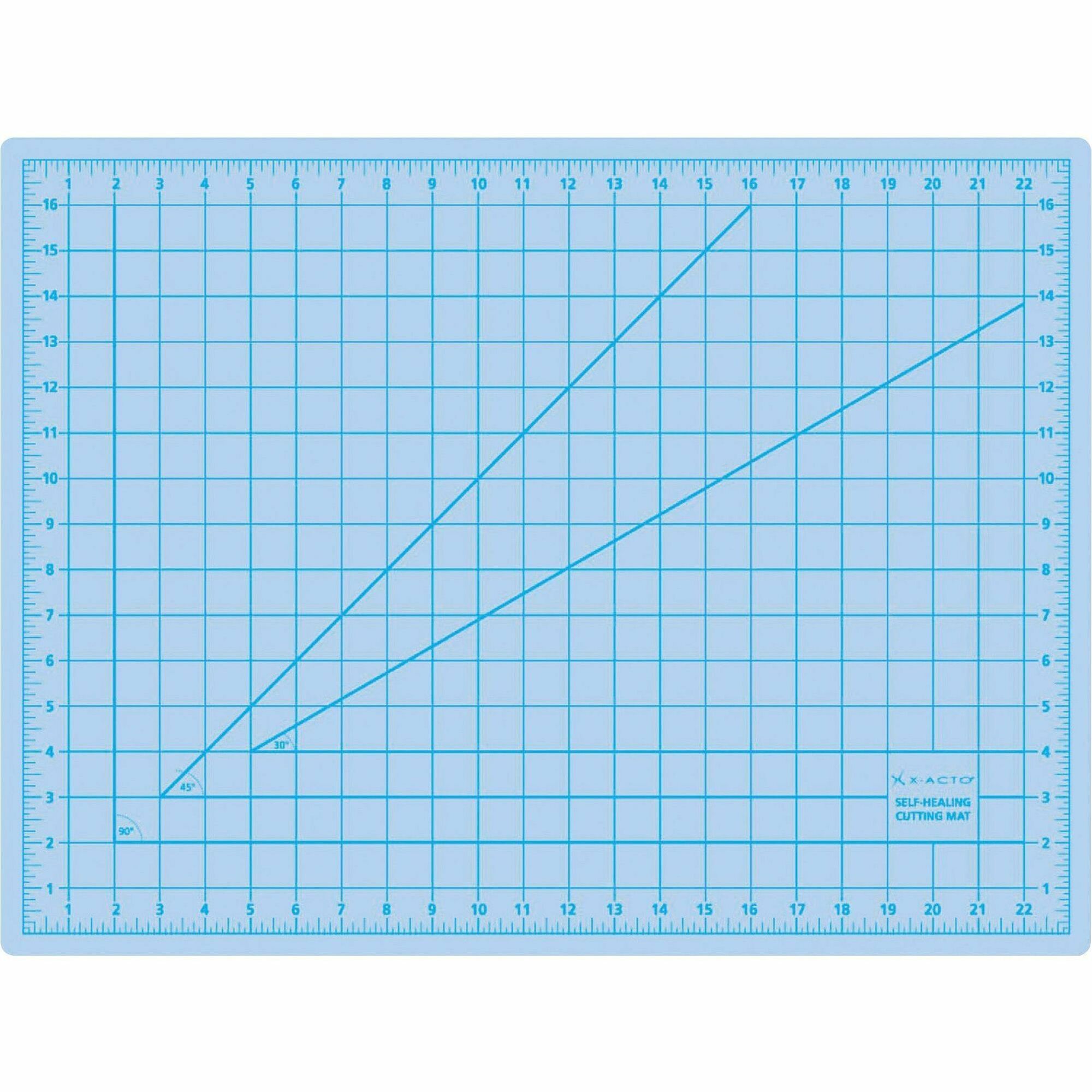 Self-Healing Cutting Mat, Nonslip Bottom, 1" Grid, 24 x 36, Gray