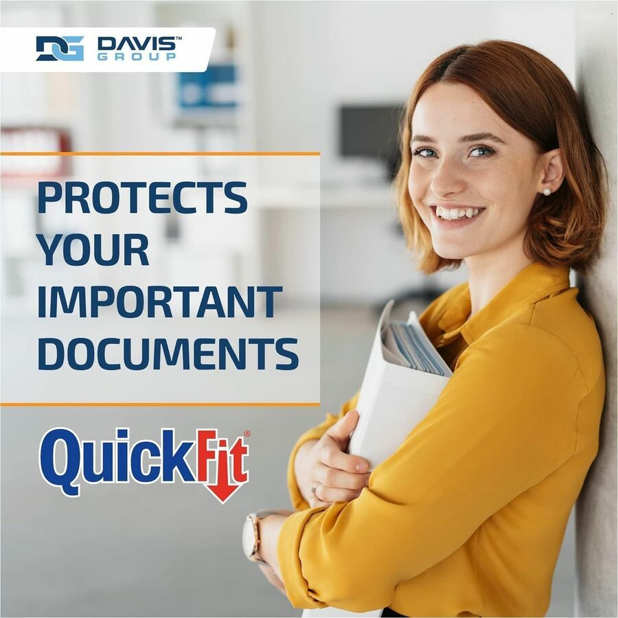 QuickFit Round-Ring View Binder, 3 Rings, 0.63" Capacity, 11 x 8.5, White