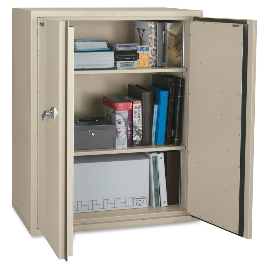 FireKing Storage Cabinet - 36" x 19.3" x 44" - 2 x Shelf(ves) - Fire Resistant - Platinum - 