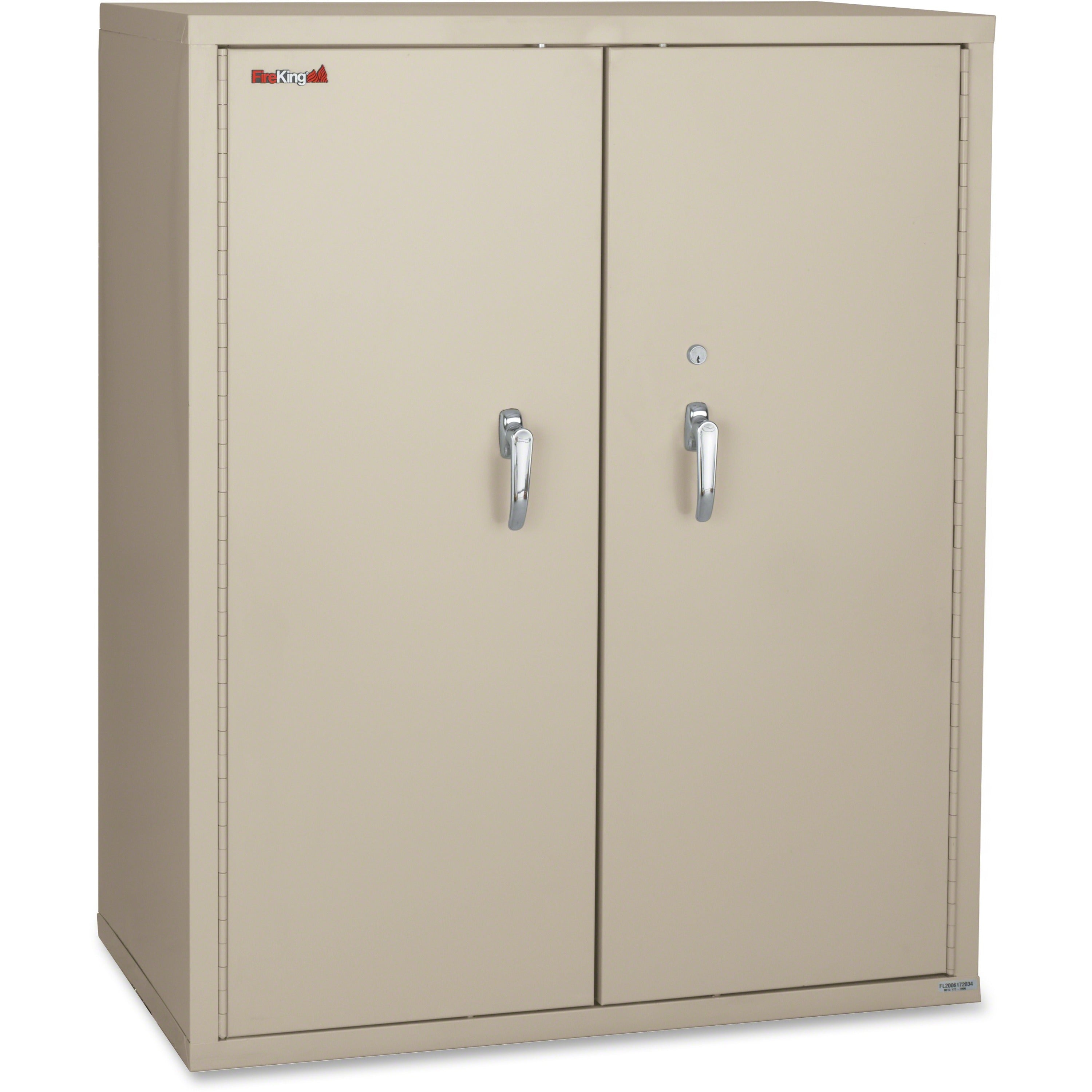 FireKing Storage Cabinet - 36" x 19.3" x 44" - 2 x Shelf(ves) - Fire Resistant - Platinum - 