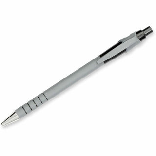 FlexGrip Ultra Recycled Ballpoint Pen, Retractable, Fine 0.8 mm, Black Ink, Gray/Black Barrel, Dozen