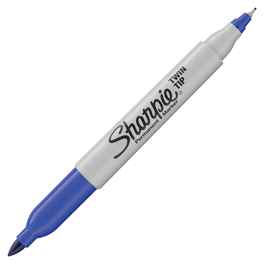 Sharpie Twin Tip Permant Maker - Ultra Fine, Fine Marker Point - 1 mm, 0.3 mm Marker Point Size - Black, Red, Blue, Green Alcohol Based Ink - 4 / Set - 